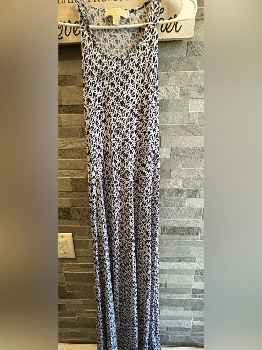 Michael Kors Black and White Printed Maxi Dress/Skirt